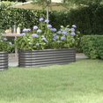 thumbnail image 1 of vidaXL Garden Raised Bed Powder-coated Steel 152x40x36 cm Grey, 1 of 4