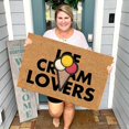 thumbnail image 2 of 16x24 Inch Outdoor Doormats Coir Entrance Doormats for Front Door Summer Outdoor Rug Rectangular Entryway Welcome Doormat Mat for Home Indoor Farmhouse Funny Kitchen Mats Patio, Ice Cream Lovers, 2 of 6