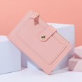 thumbnail image 2 of Card Holder Pouch Women Purse Versatile Women‘s Purse with Button Closure Solid Color Card Holder Wallet Portable Changes, 2 of 5