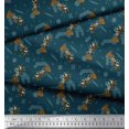 thumbnail image 2 of Soimoi Moss Georgette Fabric Star,Knife & Circus Dog Cartoon Print Fabric by Yard 42 Inch Wide, 2 of 3