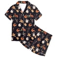 thumbnail image 1 of MIASHUI Girls 2-Piece Pajamas Set Animal Chicken Pattern Button-Down Boys Sleepwear,Black,4-5 Years, 1 of 4