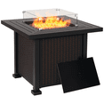 thumbnail image 1 of Outsunny 32" Outdoor Propane Gas Fire Pit Table, 50,000 BTU, Black, 1 of 10