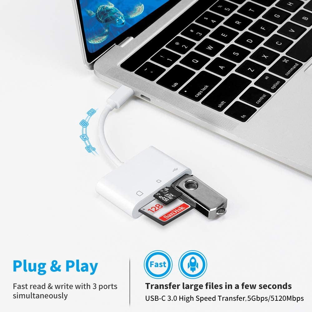 BASEQI Aluminium MicroSD-adapter – Speciaal Voor Microsoft Surface Book En Surface Book 2 (13,5 Inch Model-350A) – Steek Hem Erin En Vergeet Hem – Breidt Opslag Uit Tot 1 TB – Bijna Onzichtbaar