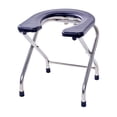 thumbnail image 2 of TISHITA Bathroom Toilet Seat Commode Stool Strong Load Capacity Comfortable Non-Slip Pad Black 38cm High, 2 of 8