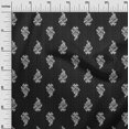 thumbnail image 2 of oneOone Cotton Poplin Fabric Leaves & Floral Block Printed Craft Fabric BTY 56 Inch Wide, 2 of 4