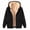 01-Black, variant on Ecqkame Womens Mens Fleece Hooded Sweatshirts Unisex Sherpa Full Zip Solid Color Long Sleeve Winter Warm Hoodies With Pockets Black XL