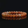 thumbnail image 2 of Bracelet Extensible en Perles Rondes de 8 mm en Agate Patinée Orange, Pierre Précieuse, 7 Pouces, 2 of 2