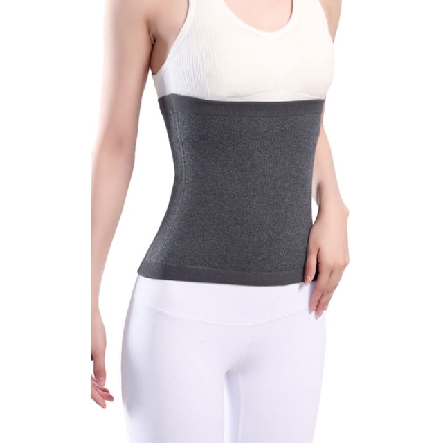 Transemion Stay Warm And Stylish Back Warmer Belt Breathable Elastic Waist Back Support gray L 1Set