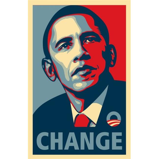 Pop Culture Graphics MOV421389 RARE Obama Campaign Poster - CHANGE Movie Poster, 11 x 17