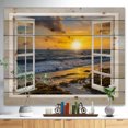 thumbnail image 2 of Design Art - Fenêtre Ouverte sur un Coucher de Soleil Jaune Vif, 2 of 5
