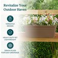 thumbnail image 3 of HC Companies SPX24DB0E2112-Inch Outdoor Plastic Deck Planter Box, Chocolate, 3 of 8