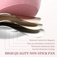 thumbnail image 2 of Innerwell 11 Inch Pink Nonstick Frying Pan Skillet Bakelite Handle Saute Granite Cookware Fits Various Stoves, 2 of 6