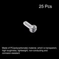 thumbnail image 3 of Unique Bargains Vis de Machine à Tête Plate en Plastique M2x8 mm, Boulons de Machine à Tête Plate en PC, Lot de 25, 3 of 4
