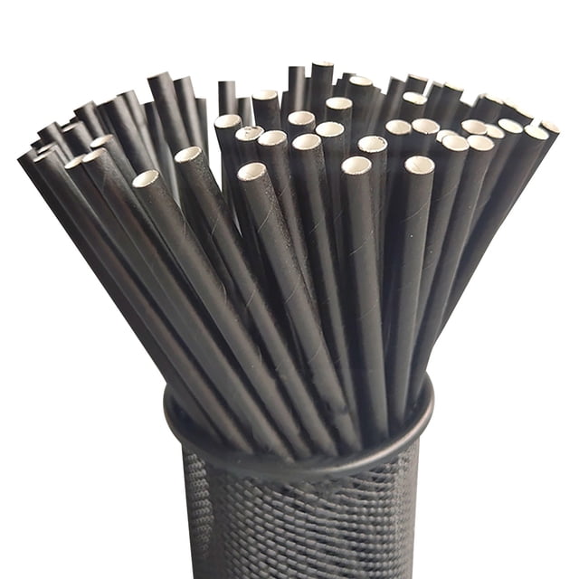 Eco-Friendly Disposable Paper Straws for Drinks, Parties, and Dessert Decorations - 25 Pack