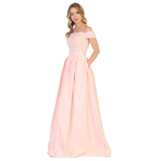 Robe Longue Épaules Dénudées pour Salle de Bal