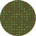 thumbnail image 1 of Ahgly Tapis Rond Lavable en Machine Intérieur Transitionnel Marron Chocolat, 8 Pieds Rond, 1 of 7