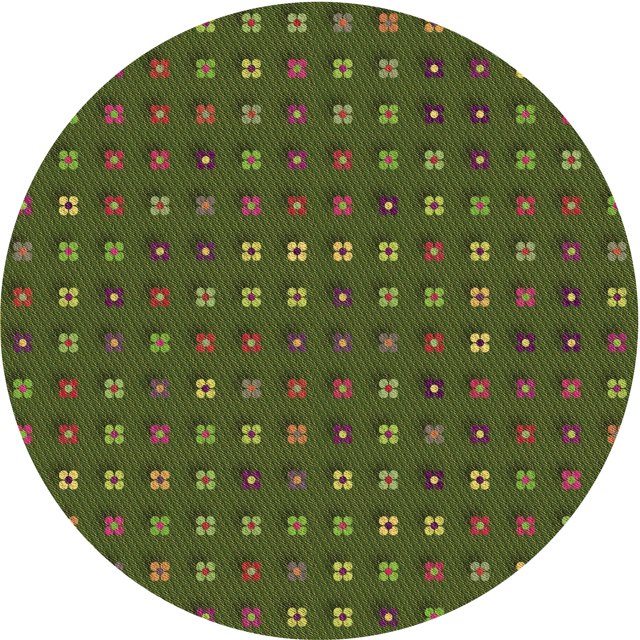 Ahgly Tapis Rond Lavable en Machine Intérieur Transitionnel Marron Chocolat, 8 Pieds Rond