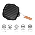 thumbnail image 4 of Frying Pan, Folding Non Stick Portable Anti Scald Wooden Handle Steak Pan For Cooking Camping Dining, 4 of 8