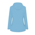 thumbnail image 3 of Veste Femme Femme Imperméable Unie Manteau de Pluie Extérieur Grande Taille Imperméable à Capuche Coupe-Vent Vestes Unies Manteau d'Extérieur Manteaux d'Hiver pour Femmes en Liquidation, 3 of 4