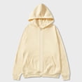 thumbnail image 3 of Zip Up Hoodies for Men Long Sleeve Sweatshirt Loose Fit Solid Color Fall Sweatshirts, 3 of 6