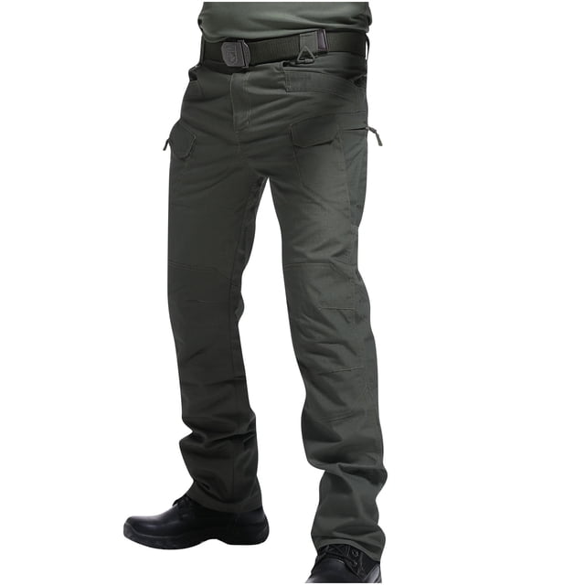 Men's Pants Multiple Pockets Cargo Trousers Work Wear Combat Safety Cargo Pocket