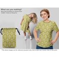 thumbnail image 5 of oneOone Georgette Viscose Olive Green Fabric Geometric Craft Projects Decor Fabric Printed By The Yard 42 Inch Wide, 5 of 5