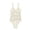 Beige, variant on LUOGENLI 1Pc Swimsuit Women Athletic Long Torso Swimwear Suit Women V One Control Bathing Tummy Ruched Swimsuits Neck Swimwears Khaki Size L