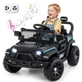 thumbnail image 1 of Gymax Kids Ride on Car Truck 12V Battery Powered Electric Vehicle w/ Foldable Mirrors Black, 1 of 10