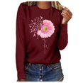 thumbnail image 2 of Qertyioot Blouse Longue Décontractée pour Femmes contre le Cancer du Sein, 2 of 4