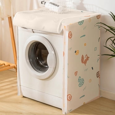 Meitianfacai Housse de Machine à Laver Matériau Peau Douce Tissu Imperméable Protection Trois Côtés