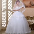 thumbnail image 4 of LEEYNEER Wedding Veil Comb Lace Flower Edge Bridal Accessories (Beige), 4 of 9