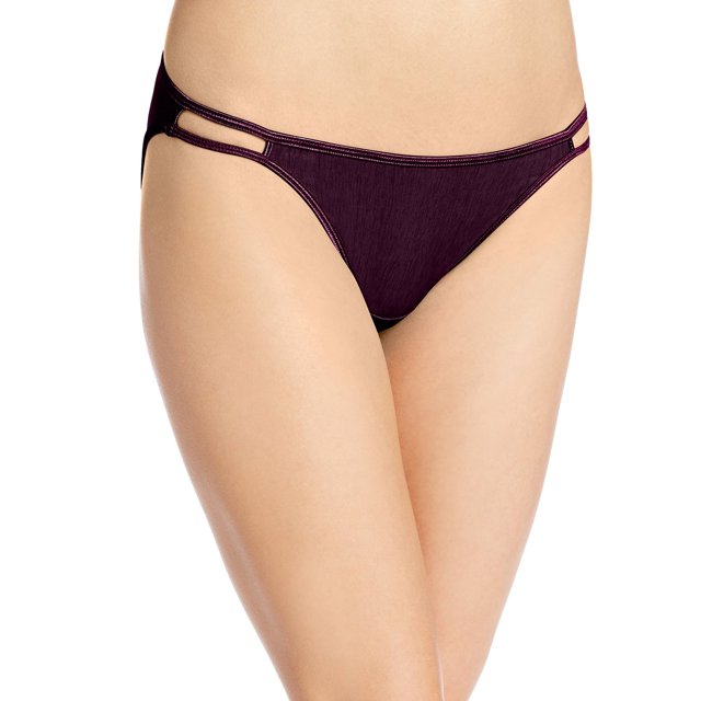 Vanity Fair Womens Body Shine Illumination String Bikini, 5, NH Sangria 2