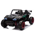 thumbnail image 1 of LISUEYNE 24V Two-Seater Kids Ride-On Electric Police Car with Parental Control, Four-Wheel Suspension, Megaphone, Power Display, Bluetooth, MP3, USB/TF, Music, LED Lights for Kids, Black, 1 of 1