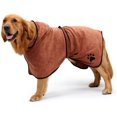 thumbnail image 1 of Dog Bathrobe Soft Super Absorbent Luxuriously 100% Microfiber Dog Drying Towel Robe with Hood/Belt for Large,Medium,Small Dogs, 1 of 8