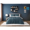 thumbnail image 1 of Mainstays 7 Piece Bed in a Bag Comforter Set with Sheets, Navy Plaid, Double, Unisex, 1 of 5