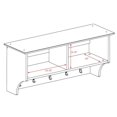 thumbnail image 3 of Wright Home Laminated Wooden 5 Hook Wall Coat Rack in White Finish, 3 of 3