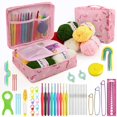 thumbnail image 1 of PENGXIANG 59 Pcs Include 5 Skeins Yarn Hooks Needles Storage Bag Crochet Kit with Knitting Accessories Set for Beginners Gift Freeshipping, 1 of 7