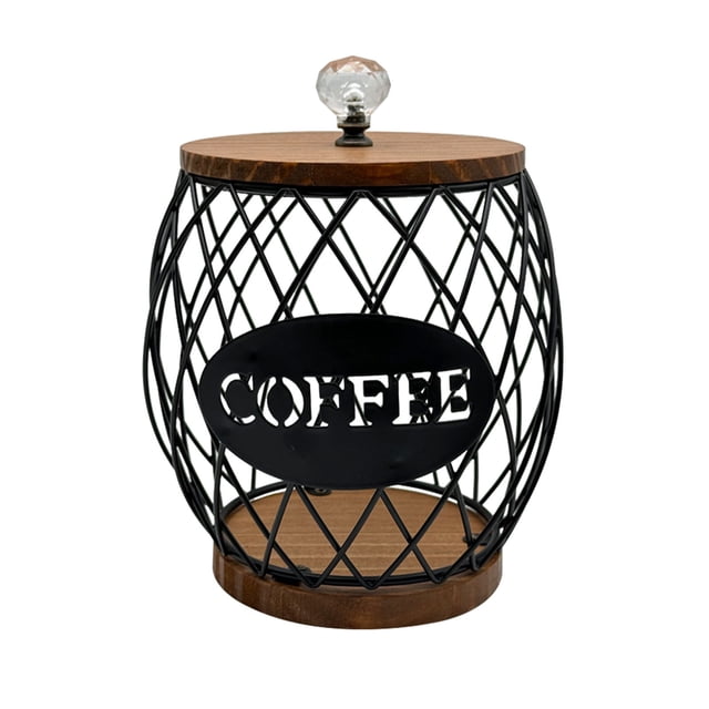 Binwennn Pantry for Organizing Kitchen Container Clear Containers for Fridge Coffee Pod Holder Coffee With Wooden Lid Coffee Pod Container Organizer For Home Countertop Hotel Family