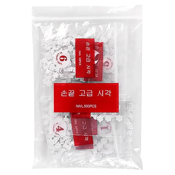 Deals! Gspmoly False Nails, Short Nail Tips French Nail Tips, White Nail Tips 10 Sizes False Nail Tips for Diy Finger Extension Nails Press On Nails