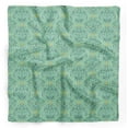 thumbnail image 1 of Bimba Green Vector Design Damask Printed Pure Silk Scarf For Hair Neck Head Bandanas For Women 40 x 40 Inches, 1 of 6