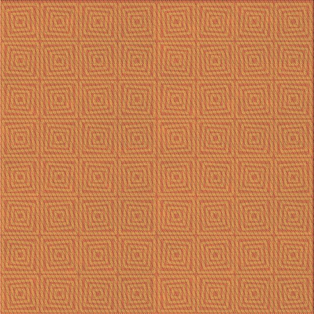 Ahgly Company Tapis d'Intérieur Lavable à la Machine, Carré, Transitionnel, Orange Rouge Orange, Tapis de Zone, 4 Pieds Carré
