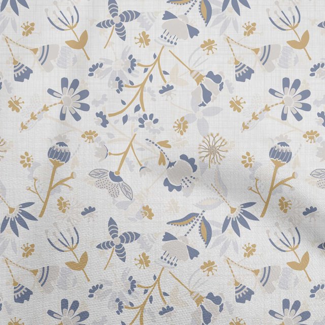 oneOone Cotton Silk Light Brown Fabric Florals Sewing Craft Projects Fabric Prints By Yard 42 Inch Wide