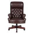 thumbnail image 5 of Chaise de Bureau Exécutive Traditionnelle en Vinyle, Acajou, 5 of 5