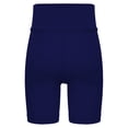 thumbnail image 4 of Doomiva Girls Athletic Swim Shorts Solid Color Shorts Sport Cheer Workout Running Navy Blue 110, 4 of 5