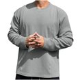 thumbnail image 2 of RXIRUCGD Haut/chemise à Manches Longues Respirant pour Homme, Mode Sport Décontractée Extérieur, Col Ras du Cou, Gris, Taille : 2TG, 2 of 7