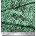 thumbnail image 3 of Soimoi Poly Georgette Fabric Floral & Moroccan Damask Ethnic Print Fabric by The Yard 52 Inch Wide, 3 of 3