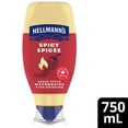 thumbnail image 1 of Hellmann’s Spicy Mayonnaise Dressing, Made with Real Chili Peppers, Gluten‑Free, Squeeze Bottle, 750 ml, 1 of 11