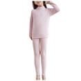 thumbnail image 3 of LUOGENLI Tout-Petits Enfants Filles Garçons Doux Confortable Uni Raglan Vêtements de Nuit Ensemble 2 Pcs Tenues pour Garçons Travail Grande Taille3-4 Ans, 3 of 4