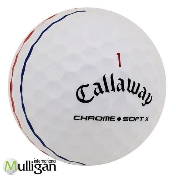 Mulligan - 60 balles de golf récupérées Callaway Chrome Soft Triple Track X 4A, Blanc