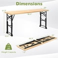 thumbnail image 3 of Costway 5.5 Ft Outdoor Folding Wood Picnic Table Height Adjustable Metal Frame, 3 of 7